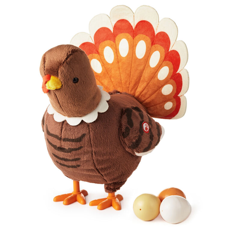 Gobblin' Egg-Laying Turkey Plush With Sound and Motion, 12"