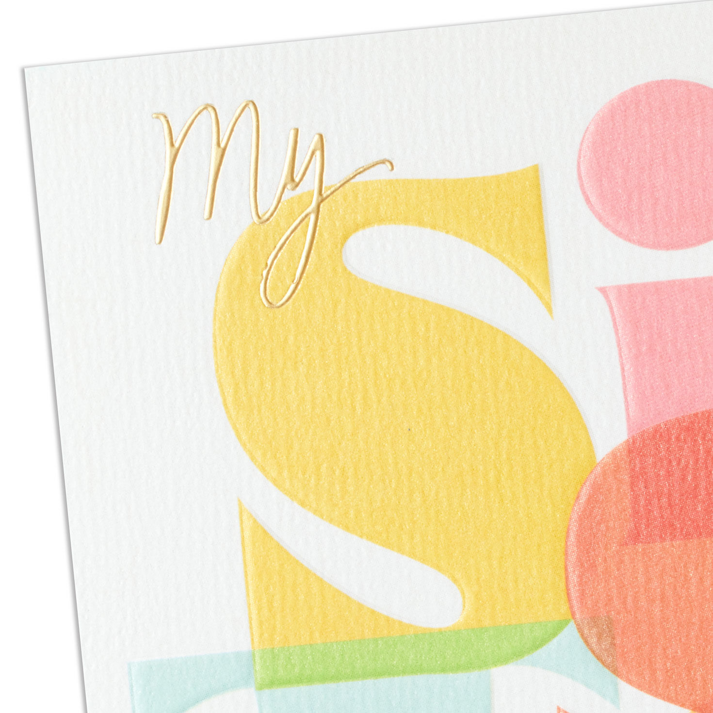 Colorful Lettering Sister Birthday Card Card Front Detail image number 5
