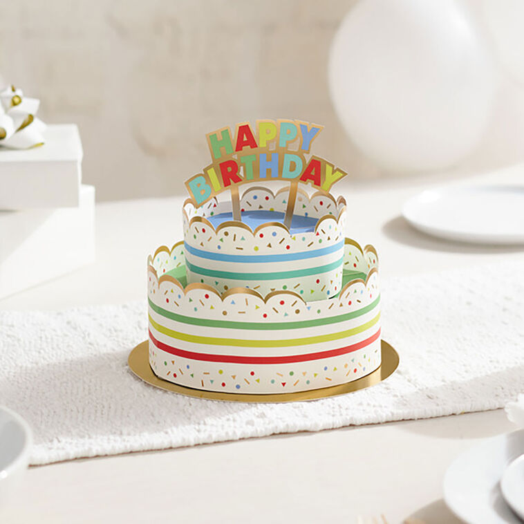 Birthday Cake 3D Pop-Up Paper Party Decor, , large image number 2