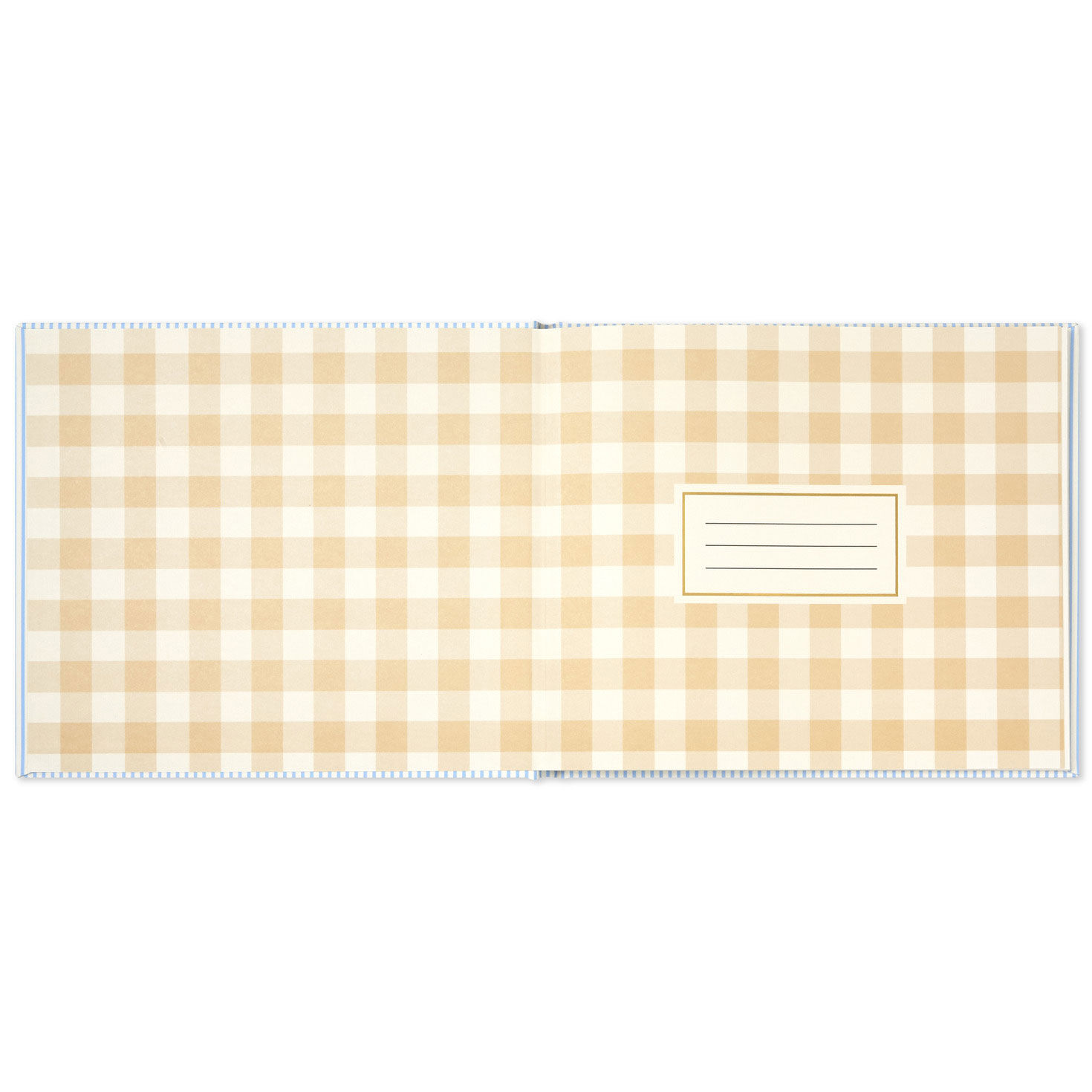 Blue and White Pinstripe Guest Book inside spread image number 3