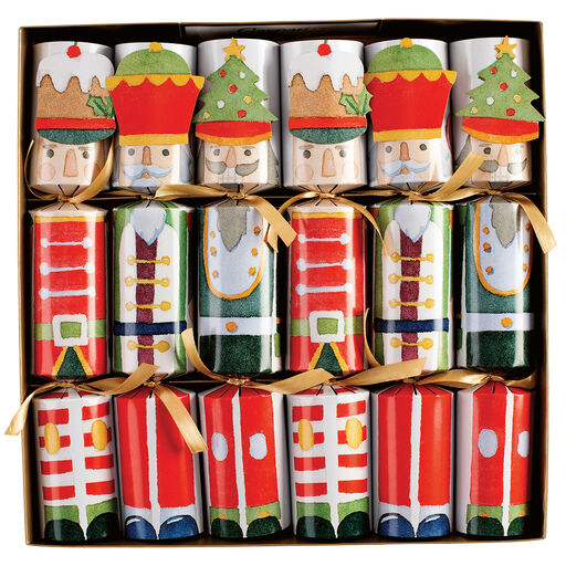 Caspari March of the Nutcrackers Christmas Crackers, Box of 6, 