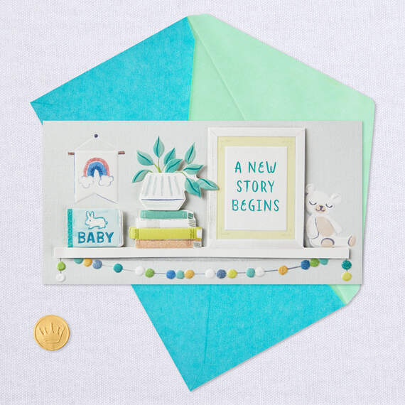 A New Story Begins New Baby Card, , large image number 5
