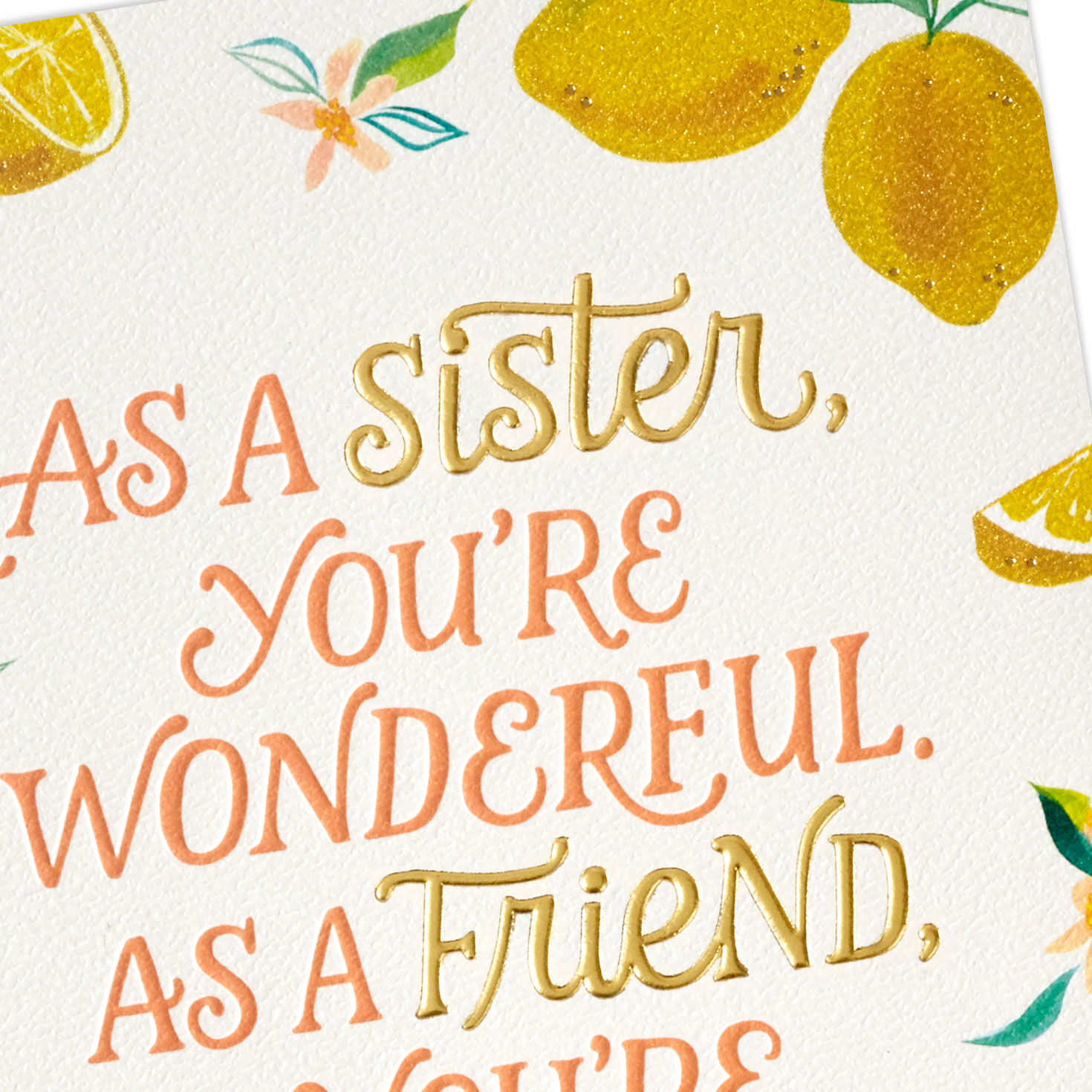 Lemons and Flowers Sister Mother's Day Card  image number 4