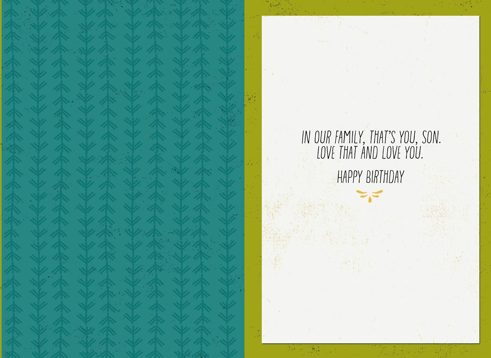 Born to Stand Out Birthday Card for Son