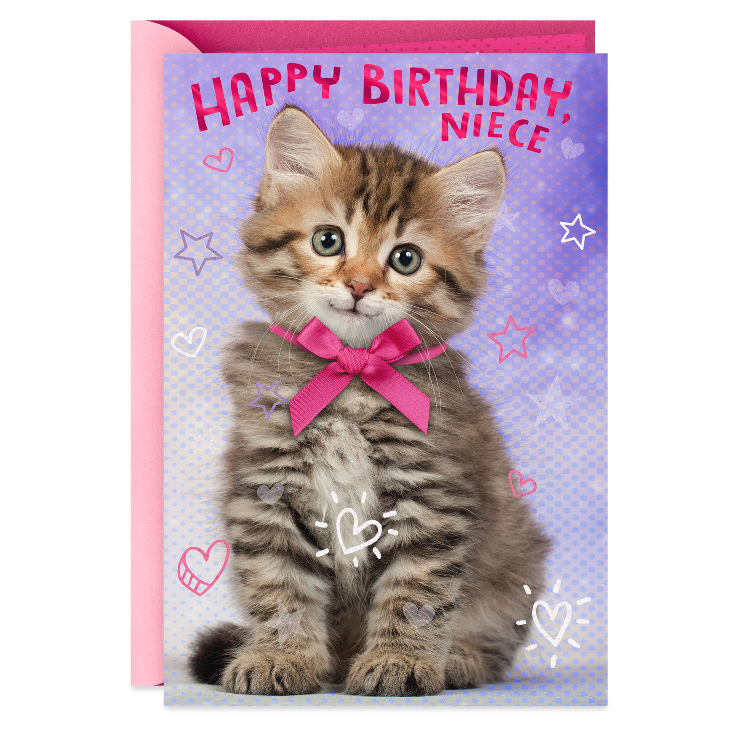 1st Birthday Card Boys Girls Niece Nephew Friend  First Age Kitten Cat Tuxedo 