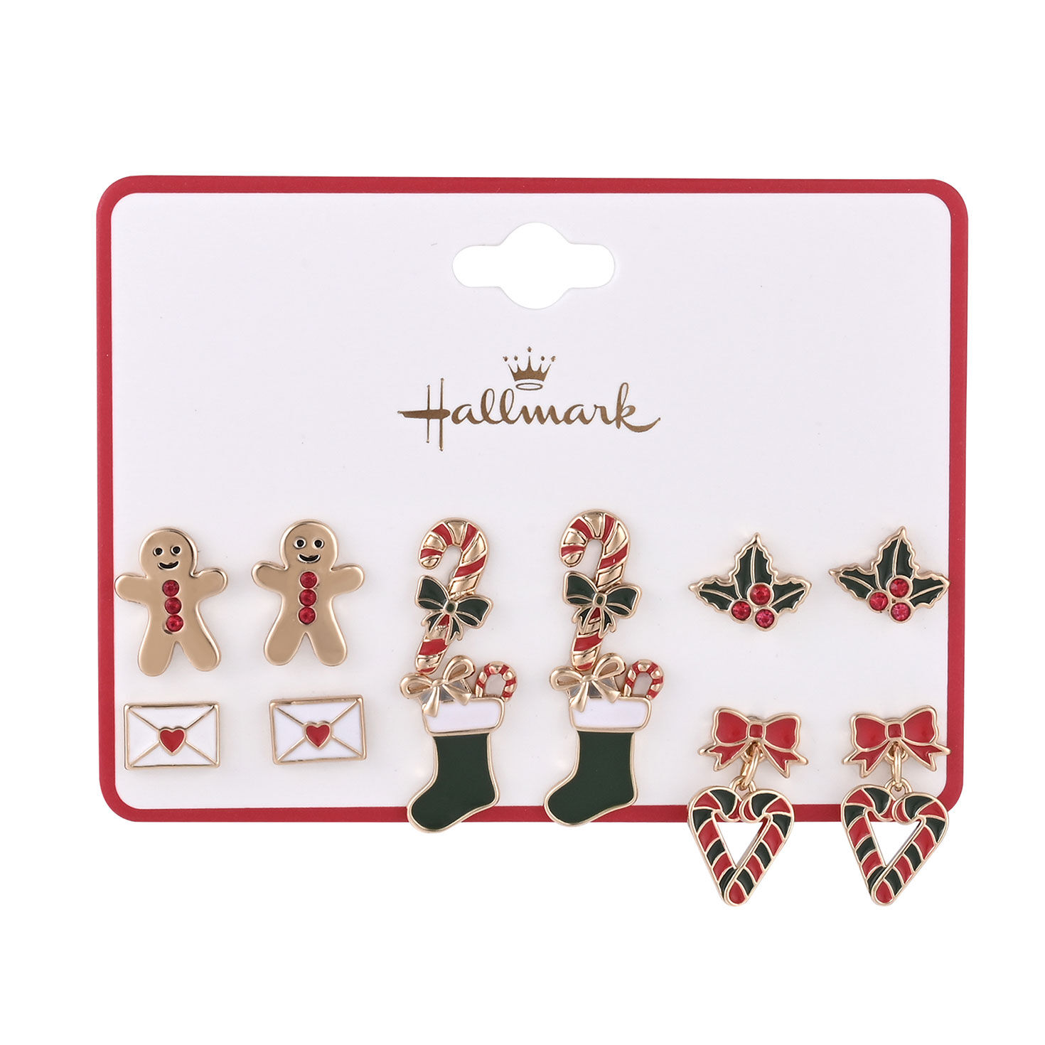 6-pair Christmas Earring Set - Stocking package front image number 4