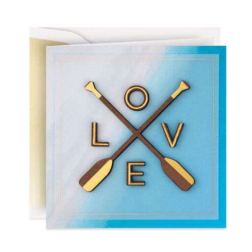 Love Our Life Together Boat Oars Anniversary Card, 