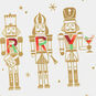 Gold Nutcrackers Red and Green Christmas Card Card Front Detail image number 4