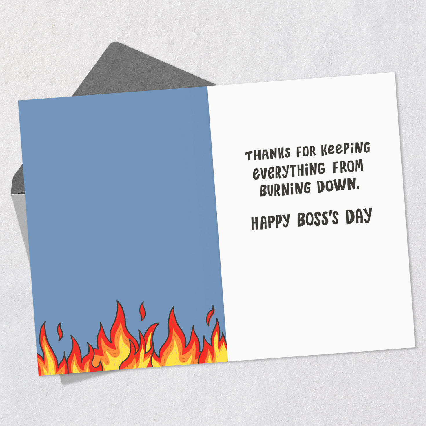 Dumpster Fire Funny Boss's Day Card, , large image number 3