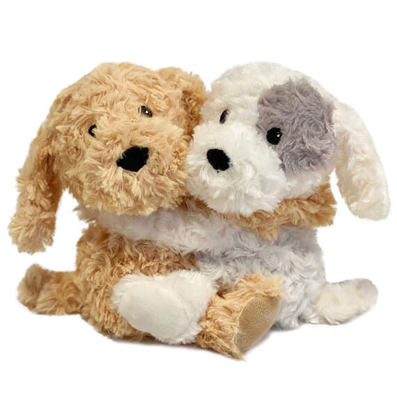 Warmies Hugs Heatable Scented Puppy Stuffed Animals, Set of 2