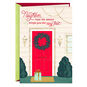 Red Door and Wreath Christmas Card Card Front image number 1