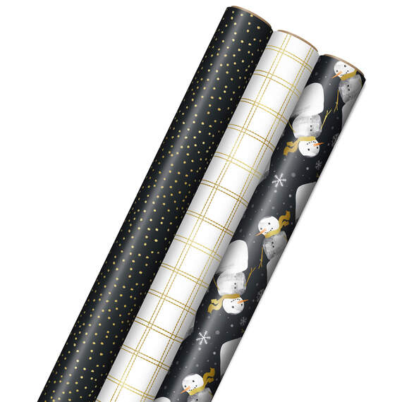 Modern Holiday 3-Pack Wrapping Paper Assortment, 120 sq. ft.