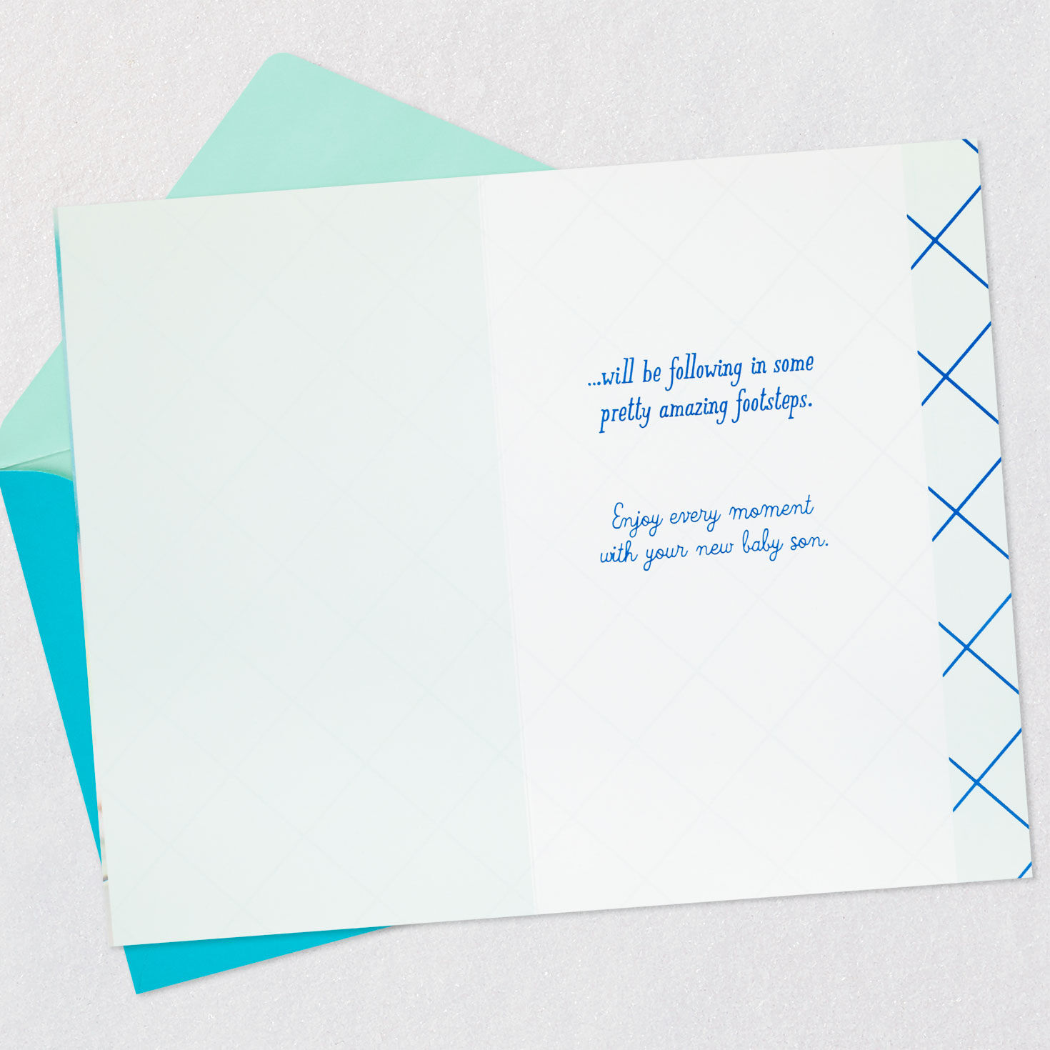 Tiny Blue Sneakers New Baby Boy Card  image number 3