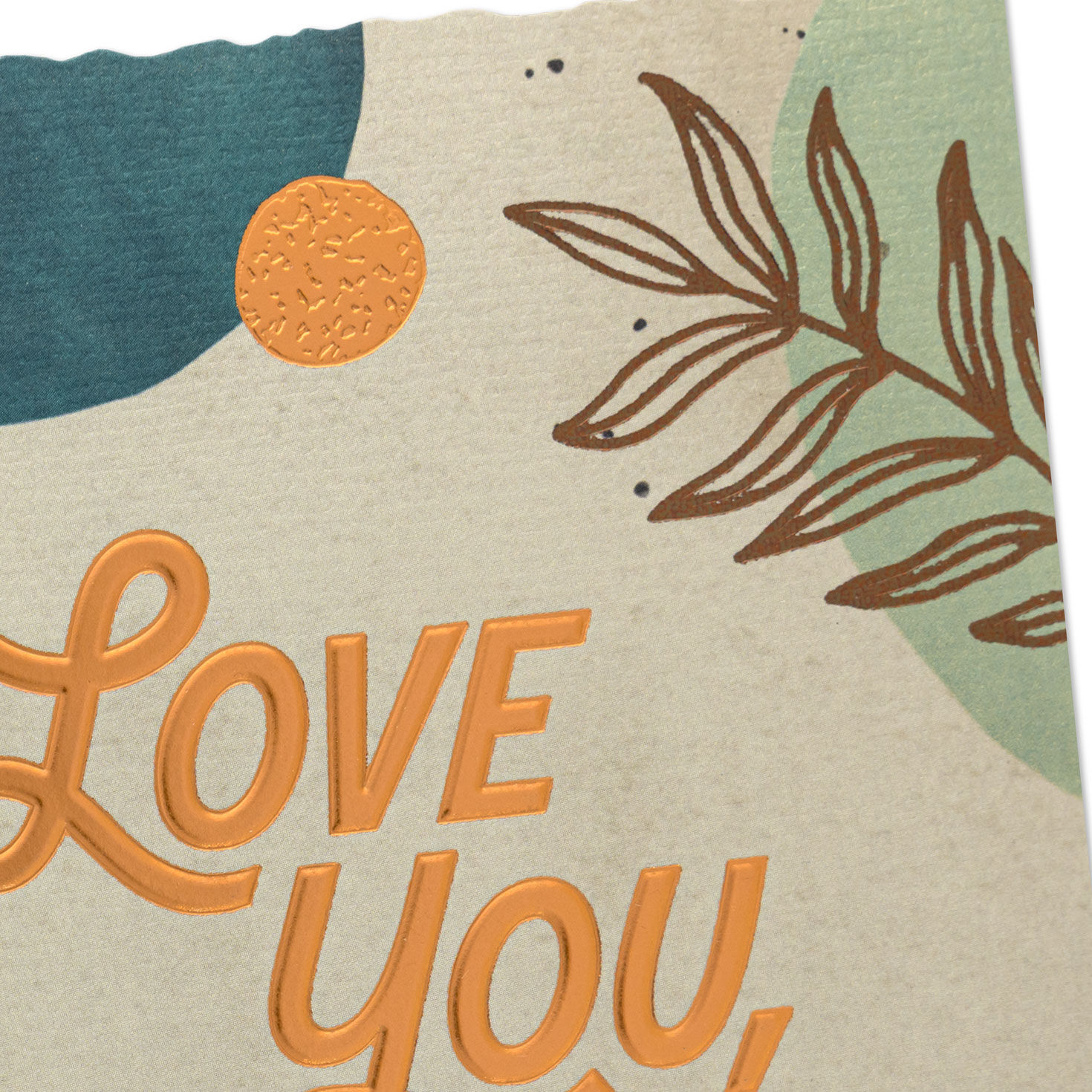 Leaves and Circles Birthday Card for Dad Card Front Detail image number 4