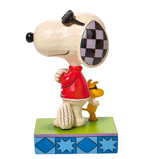 Jim Shore Peanuts Joe Cool & Woodstock Figurine, 5", 