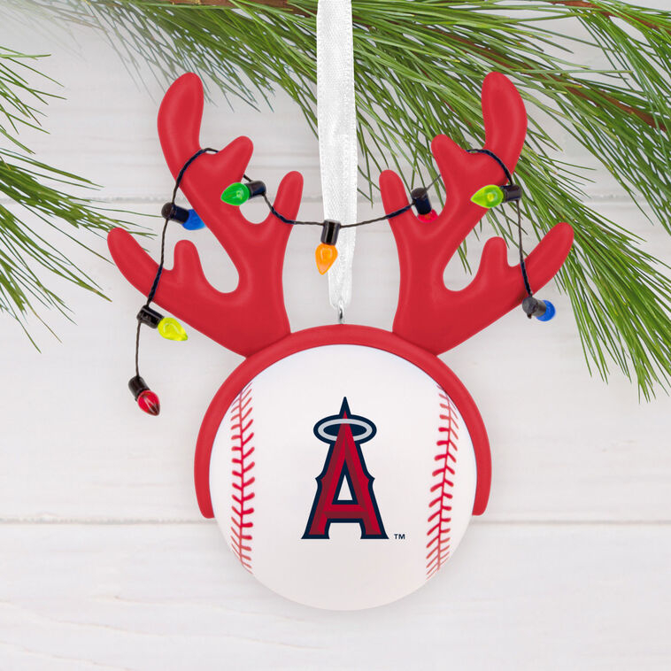 Angels Reindeer Baseball Christmas Ornament hanging on tree image number 2