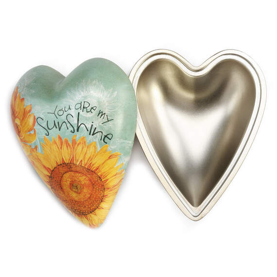 You Are My Sunshine Art Heart Trinket Box, 3.5"