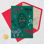 Ribbons and Bows Christmas Card Card Front with Envelope and Gold Seal image number 6