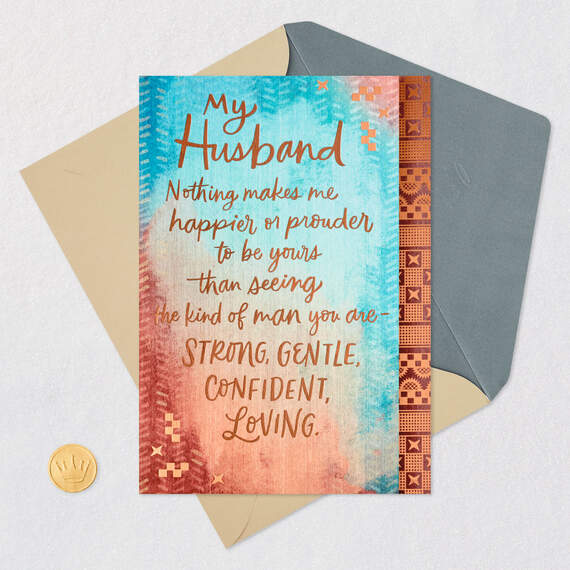 Strong, Gentle, Confident Anniversary Card for Husband, , large image number 5