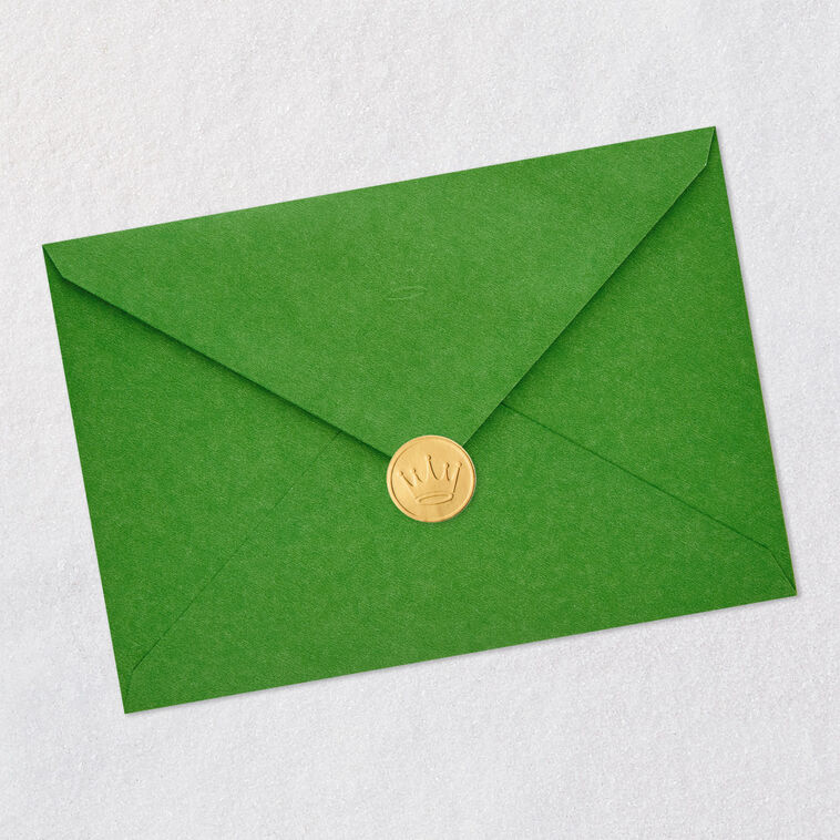 Parent and Child Playing in Snow Daughter Christmas Card Envelope Back with Seal image number 9