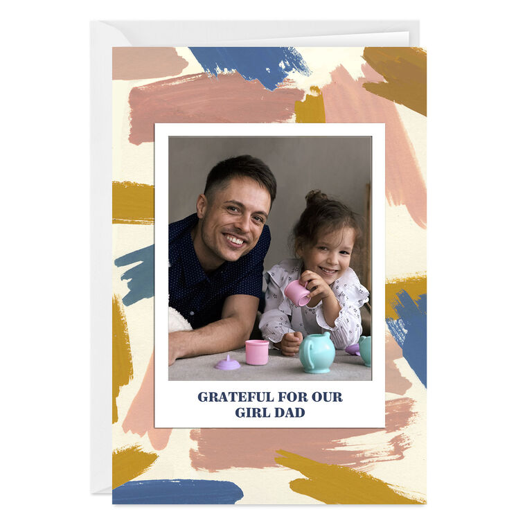 Abstract Brushstrokes Custom Father's Day Card