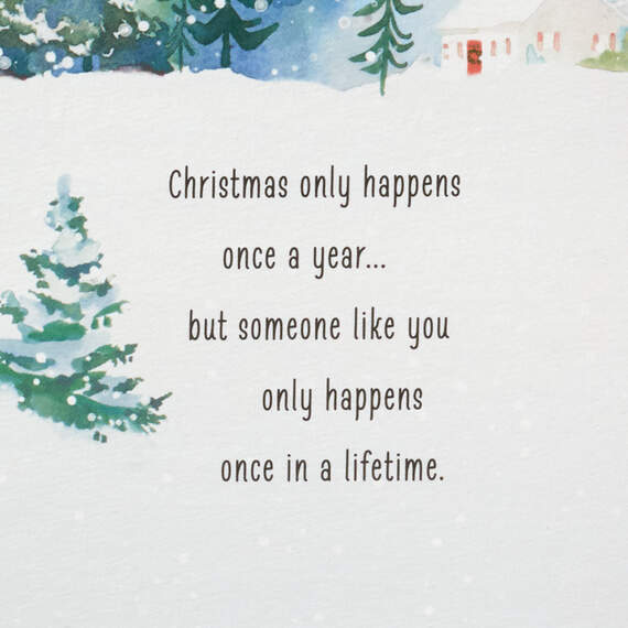 Once in a Lifetime Love Romantic Christmas Card, , large image number 2