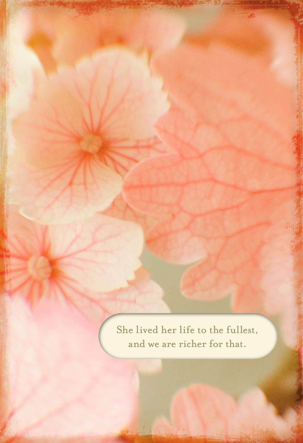 Pink Flowers Loss of a Sister Sympathy Card