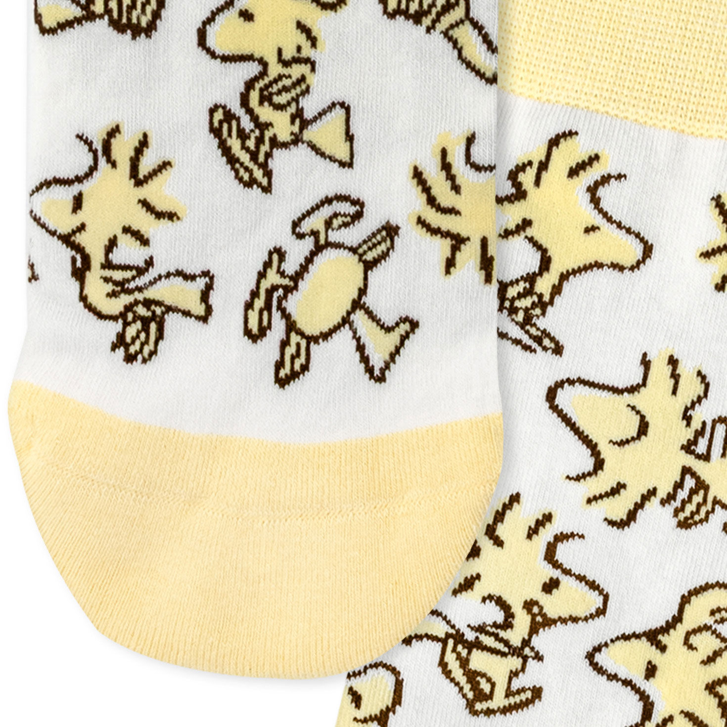 Peanuts Woodstock Collage Novelty Crew Socks upclose view image number 3