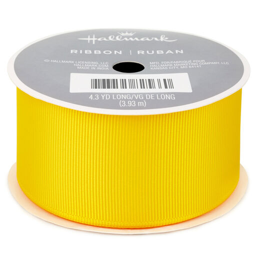 1.5" Yellow Grosgrain Ribbon, 12.9', 