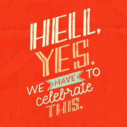 Hell Yes Congratulations Blank Card