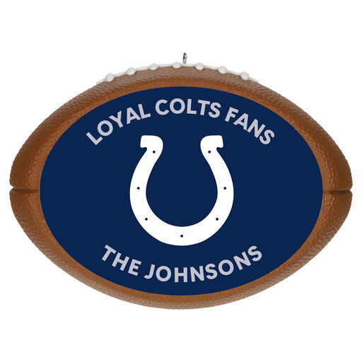 NFL Football Indianapolis Colts Text Personalized Ornament, 
