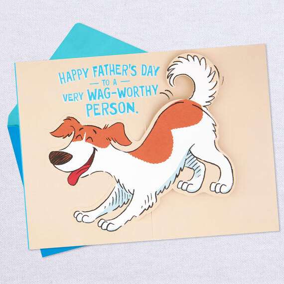 You're Wag-Worthy Funny Pop-Up Father's Day Card From the Dog, , large image number 3