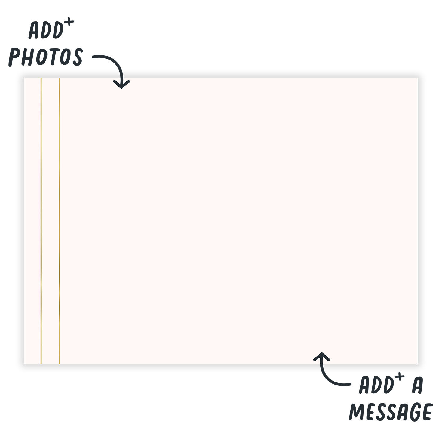 Gold Arch & Pink Flowers Folded Wedding Photo Card  image number 3