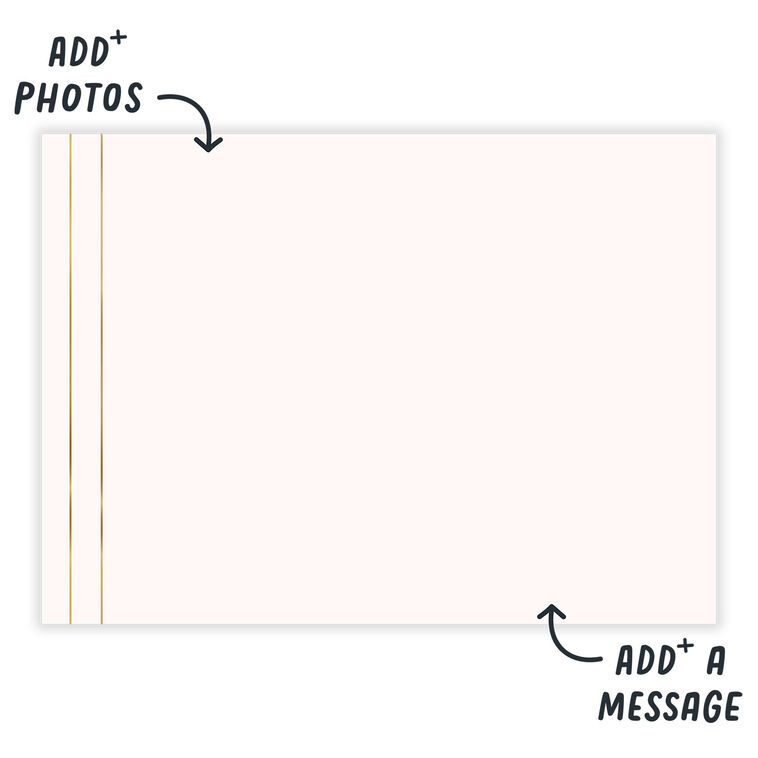 Gold Arch & Pink Flowers Folded Wedding Photo Card  image number 3