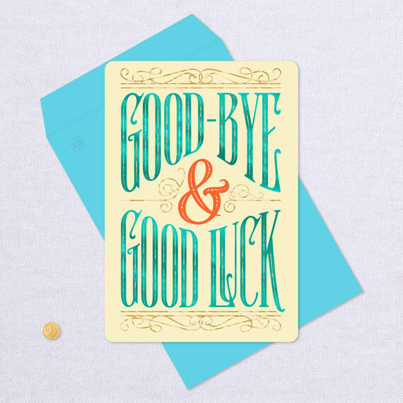 16" Good Luck Jumbo Goodbye Card, , large image number 5