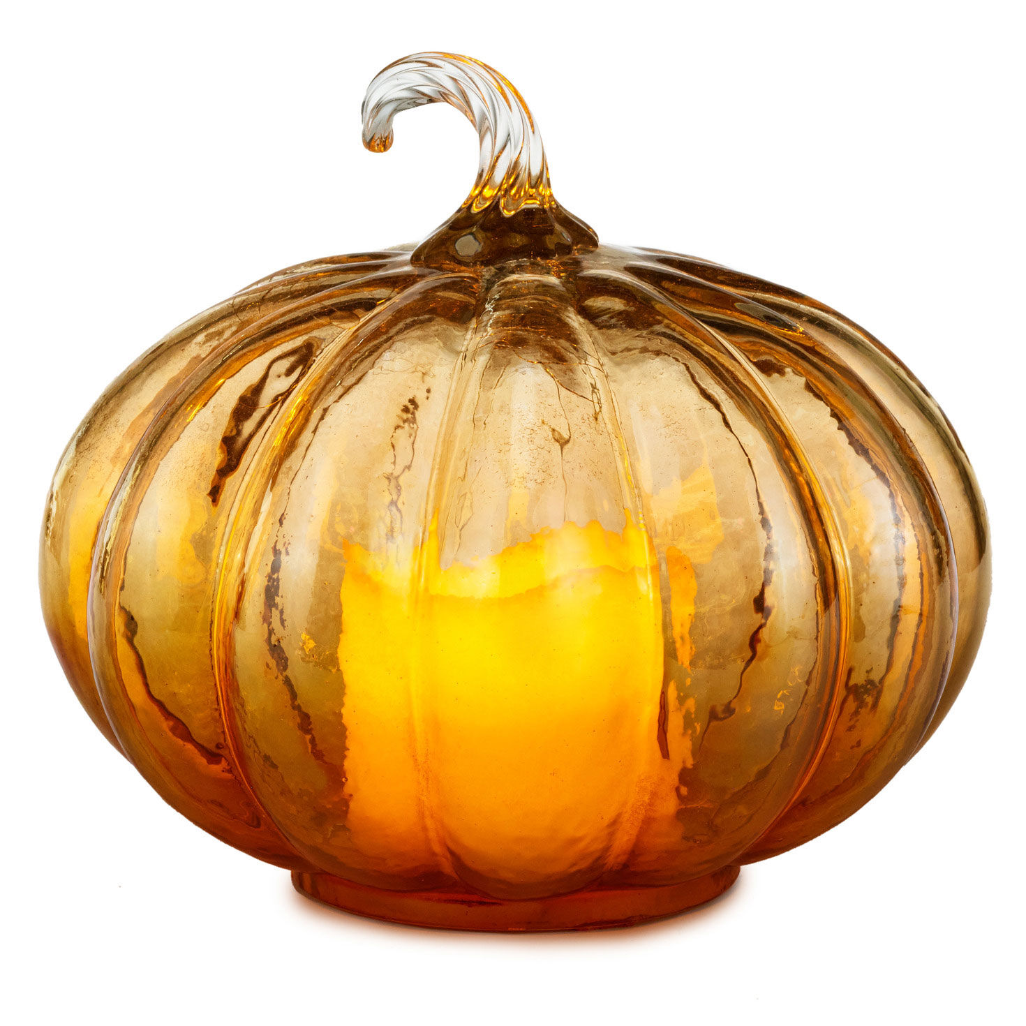 Glass Pumpkin Tabletop Decoration in use image number 5