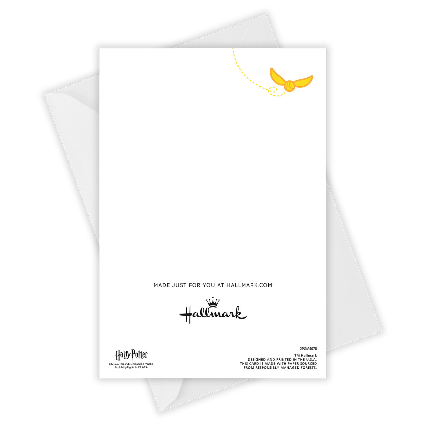 Harry Potter Characters Personalized Card Open Card with Envelope indicating personalization image number 5