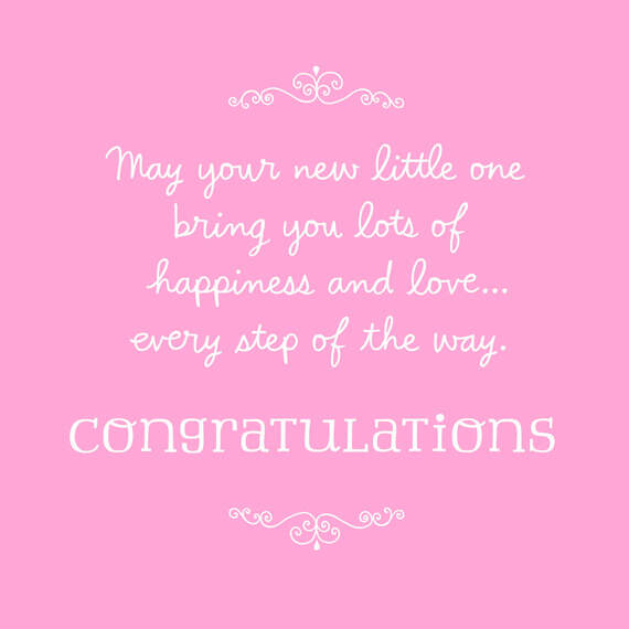 Every Step of the Way New Baby Girl Card, , large image number 2