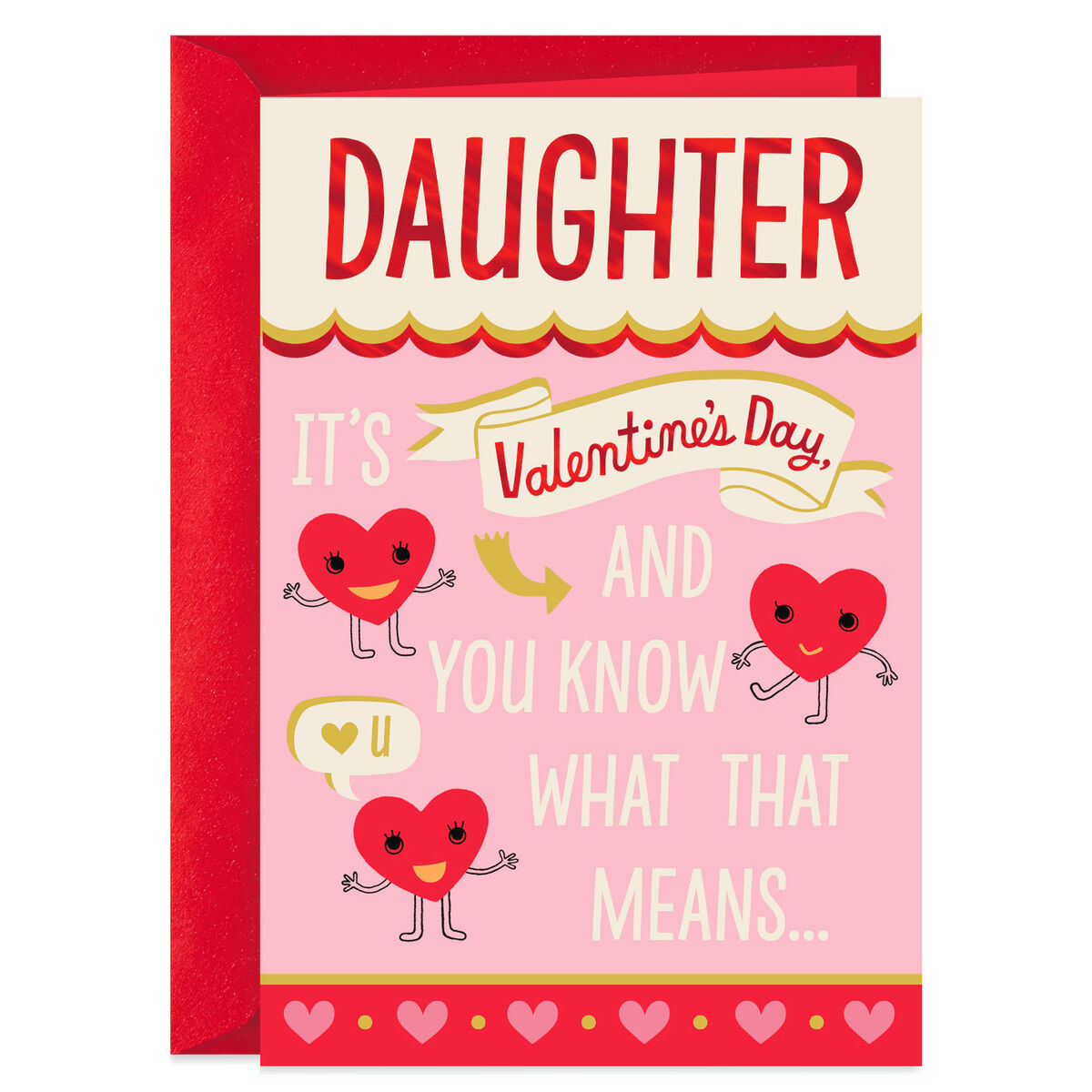Happy Hearts Valentine #39 s Day Card for Daughter Greeting Cards Hallmark