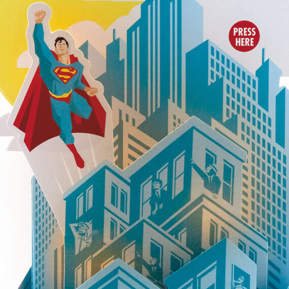 DC Comics™ Superman™ Epic Musical 3D Pop-Up Birthday Card With Light, , large image number 4