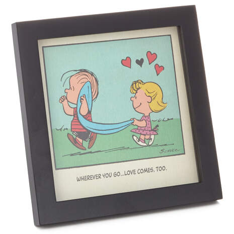 Peanuts® Linus and Sally Love Comes Too Framed Art, 7x7, , large