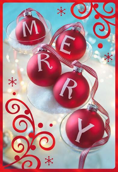 Merry Ornaments Christmas Card