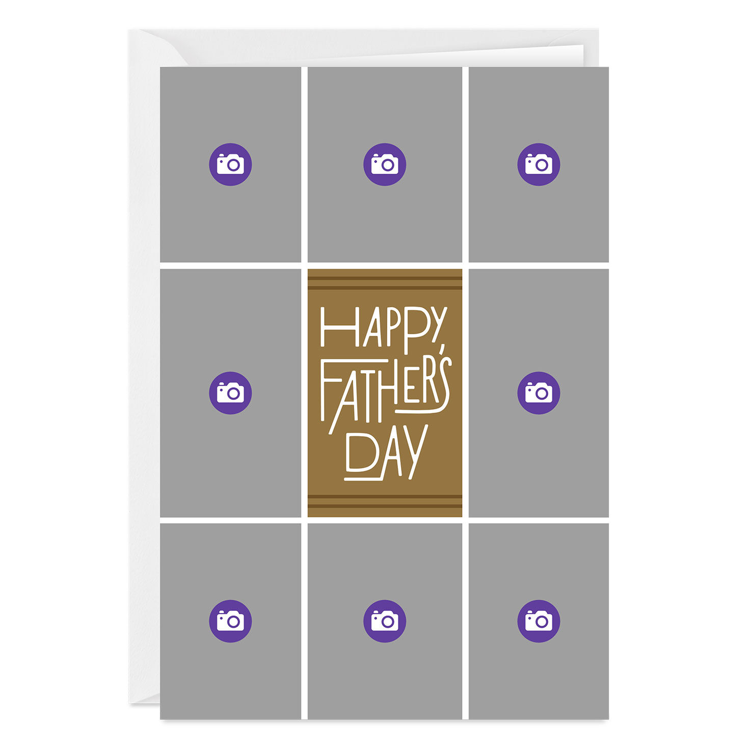 Photo Grid Personalized Father's Day Card Card Front indicating personalization image number 3