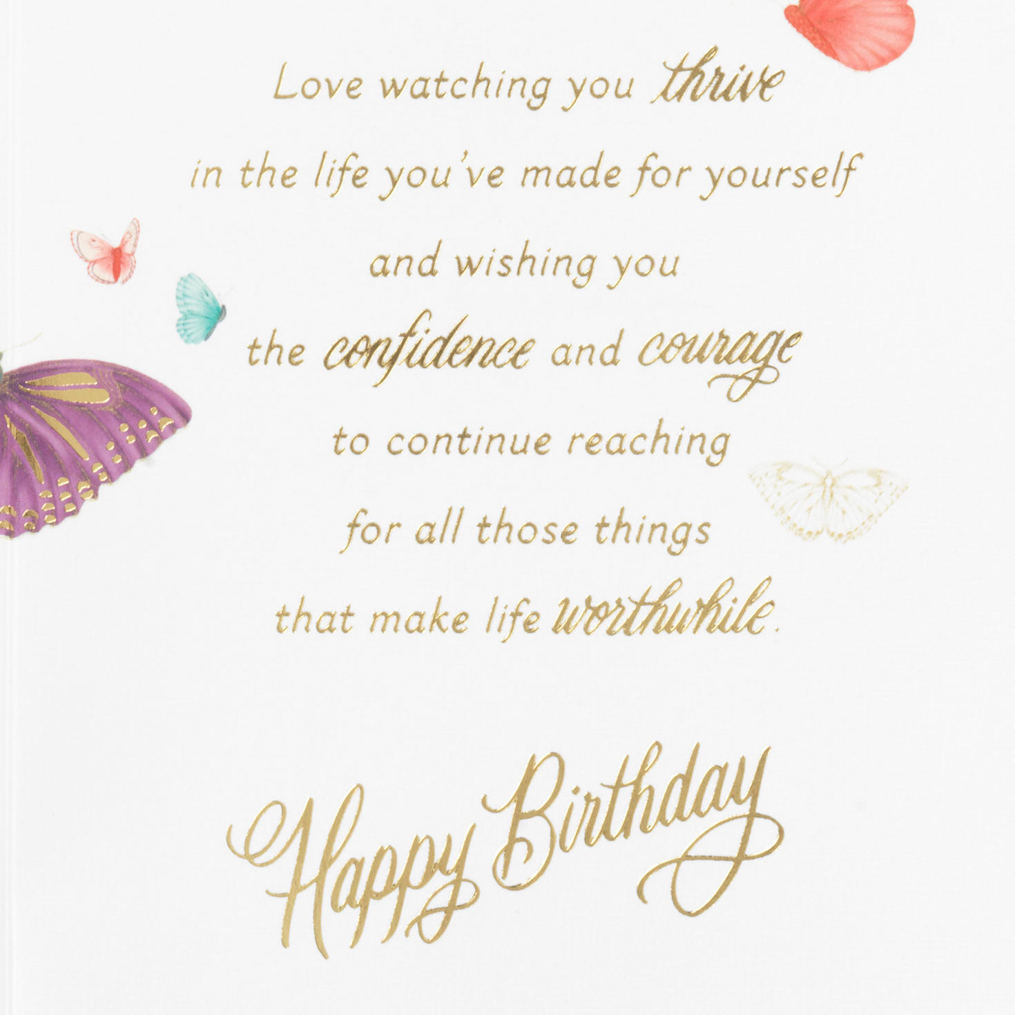Butterflies Daughter Birthday Card from Parents Card Front image number 2