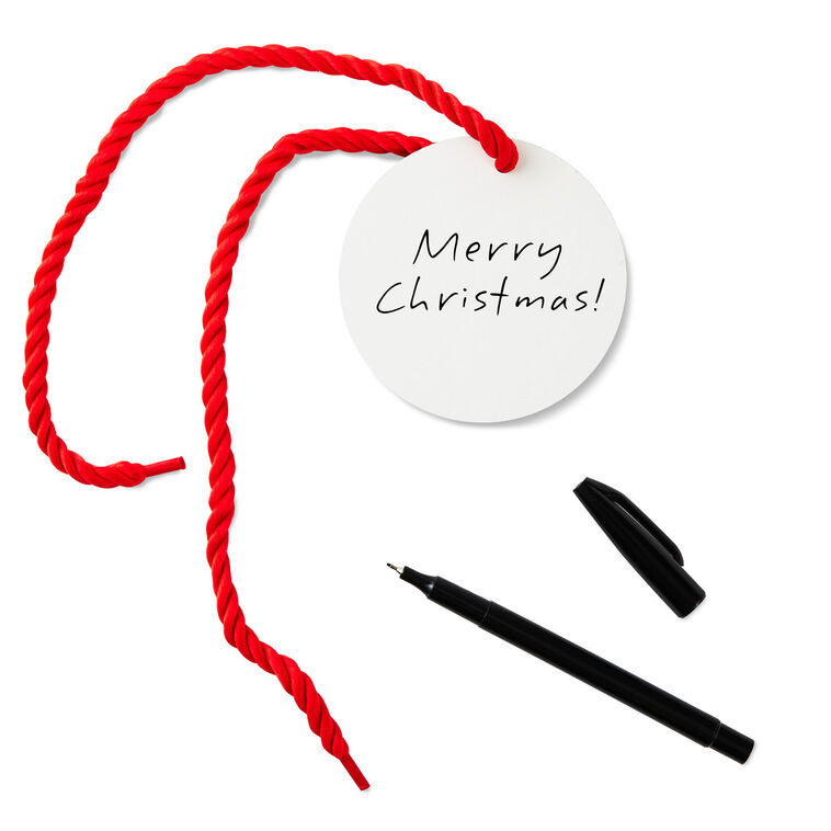 56" Smiling Santa Giant Plastic Christmas Gift Bag With Tag and Tie, , large image number 6