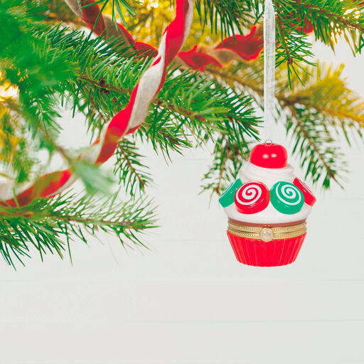 Christmas Cupcakes Special Edition Porcelain and Metal Ornament, 
