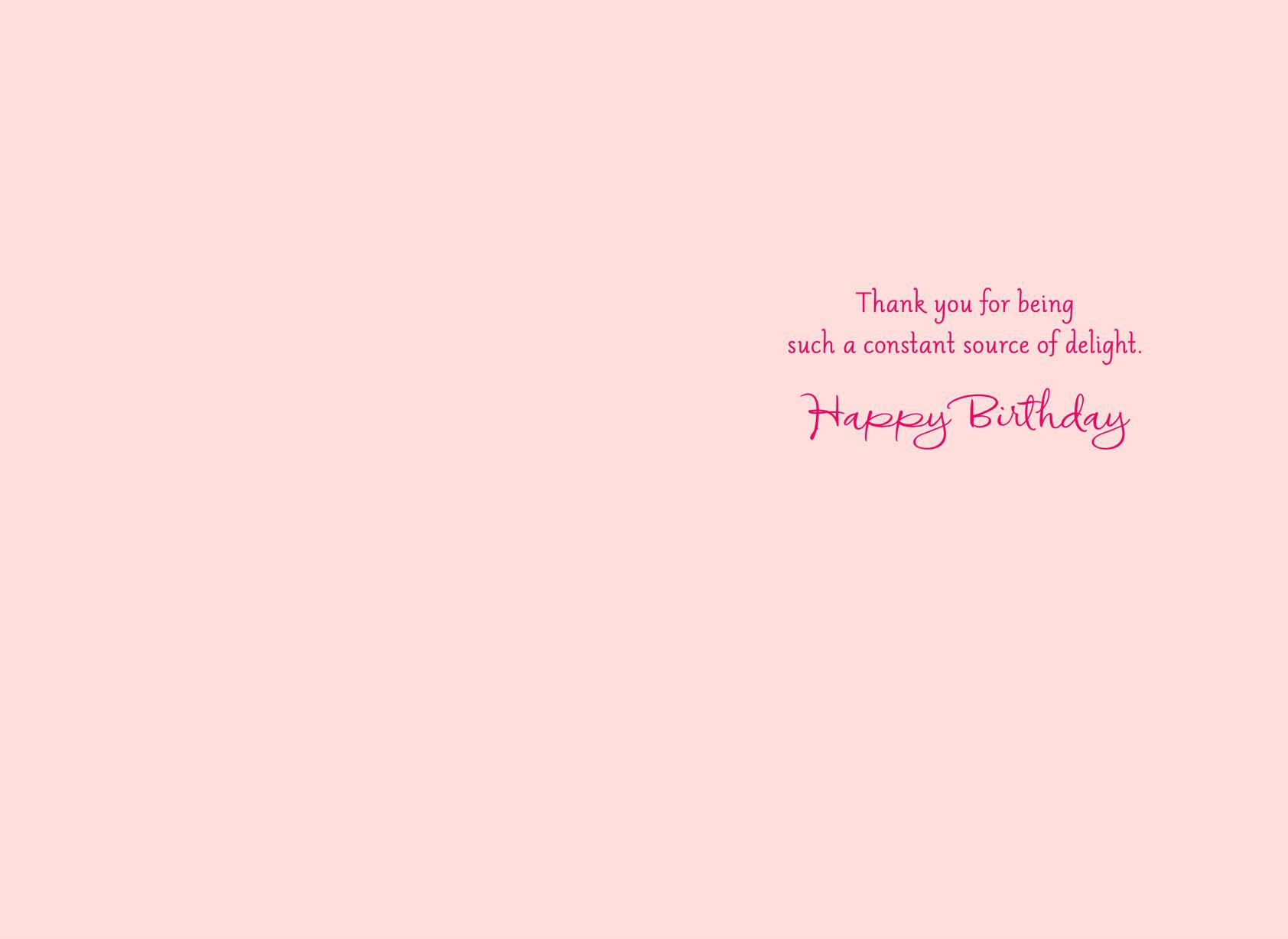 Rose on Cupcake Birthday Card for Daughter