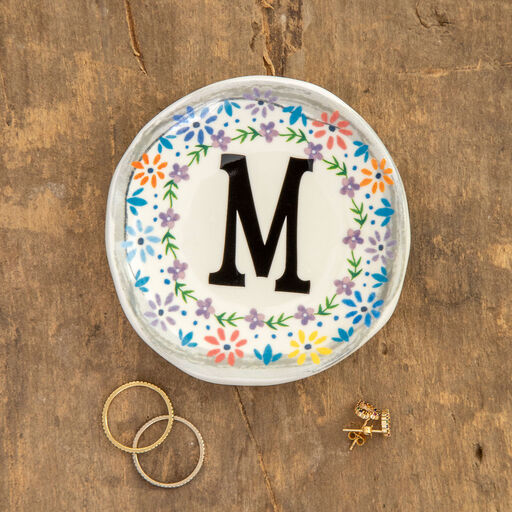 Natural Life Initial Trinket Dish, M, 