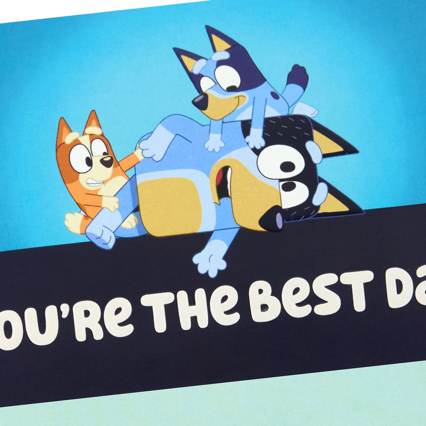 Bluey Dad Father's Day Card With Music Card Front Detail image number 4