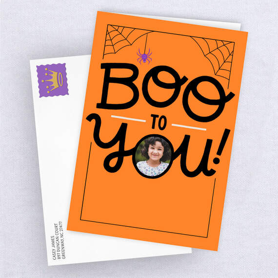 Fun Boo to You Folded Halloween Photo Card, , large image number 4